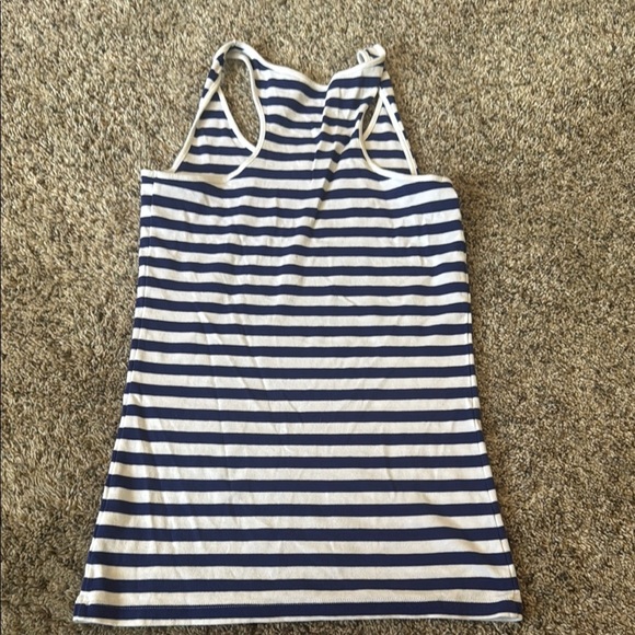 a.n.a Blue and White Fitted Tank Top - Picture 2 of 3